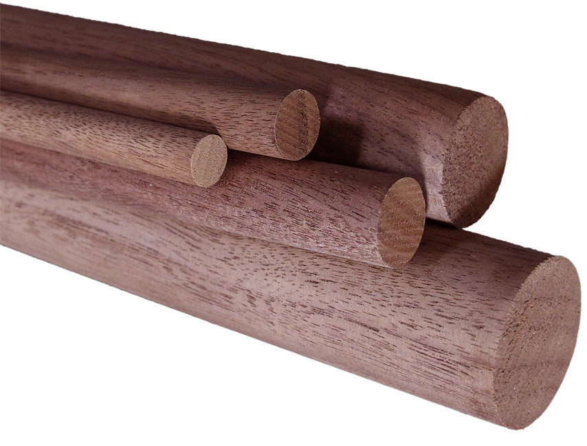 3/4 inch Walnut Dowel Rod Sticks Unfinished Wood for Hobby Crafts Black Walnut / Length 12 (1 Piece)