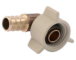 1/2 x 1/2 Inch PEX Swivel Elbow Female NPT Threaded Adapter Connector Fitting Crimp Brass for PEX Pipe Tubing, No Lead